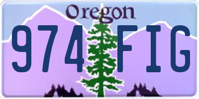 OR license plate 974FIG
