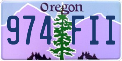 OR license plate 974FII