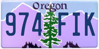 OR license plate 974FIK