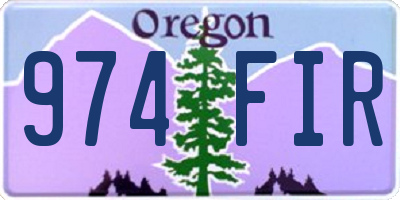 OR license plate 974FIR