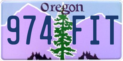 OR license plate 974FIT