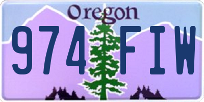 OR license plate 974FIW