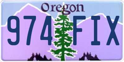 OR license plate 974FIX