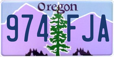 OR license plate 974FJA