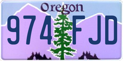 OR license plate 974FJD