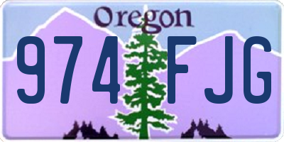 OR license plate 974FJG