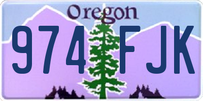 OR license plate 974FJK