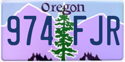 OR license plate 974FJR