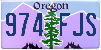 OR license plate 974FJS