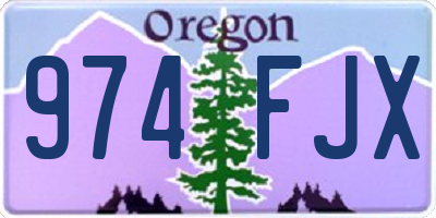 OR license plate 974FJX