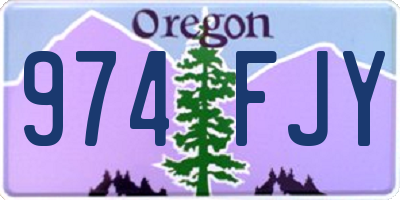 OR license plate 974FJY