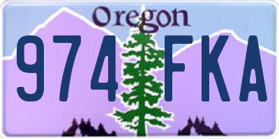 OR license plate 974FKA