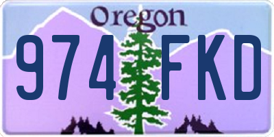 OR license plate 974FKD