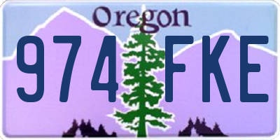 OR license plate 974FKE