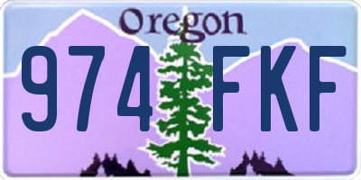 OR license plate 974FKF