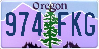 OR license plate 974FKG