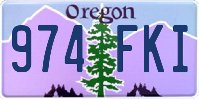 OR license plate 974FKI