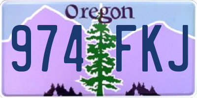 OR license plate 974FKJ