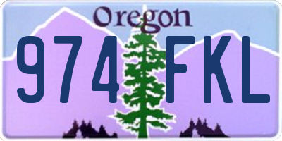 OR license plate 974FKL