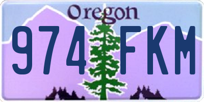 OR license plate 974FKM