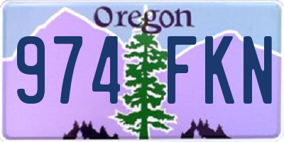 OR license plate 974FKN