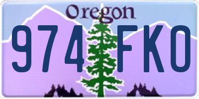 OR license plate 974FKO