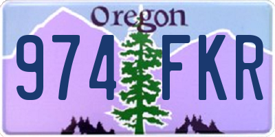 OR license plate 974FKR