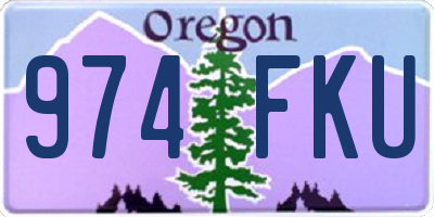 OR license plate 974FKU