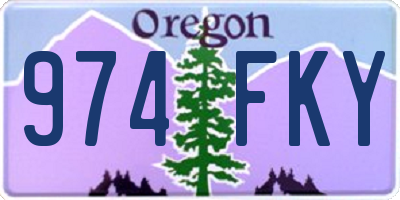 OR license plate 974FKY
