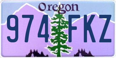 OR license plate 974FKZ