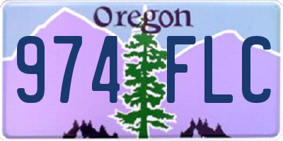 OR license plate 974FLC