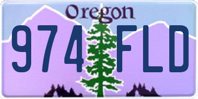 OR license plate 974FLD
