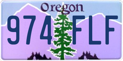 OR license plate 974FLF