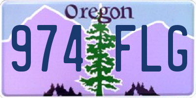 OR license plate 974FLG