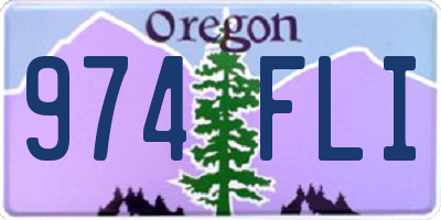 OR license plate 974FLI