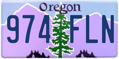 OR license plate 974FLN
