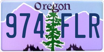 OR license plate 974FLR