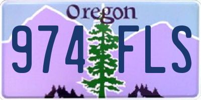 OR license plate 974FLS
