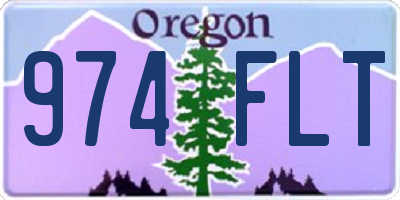 OR license plate 974FLT