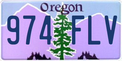 OR license plate 974FLV