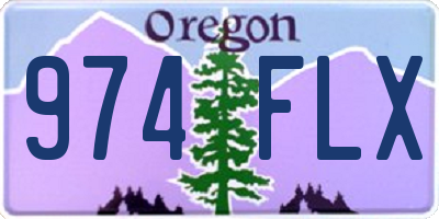OR license plate 974FLX