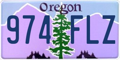 OR license plate 974FLZ