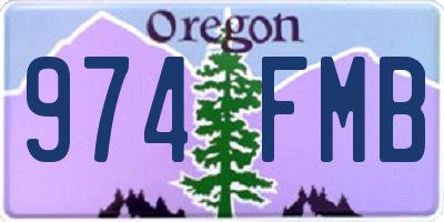 OR license plate 974FMB