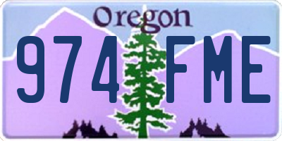 OR license plate 974FME