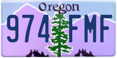 OR license plate 974FMF