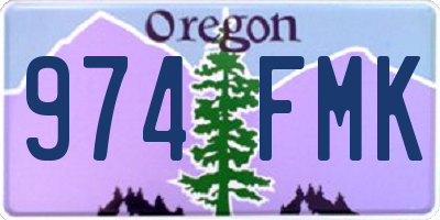 OR license plate 974FMK