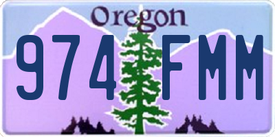 OR license plate 974FMM