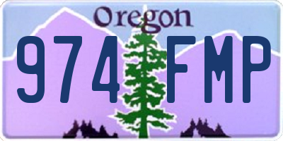 OR license plate 974FMP