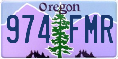 OR license plate 974FMR