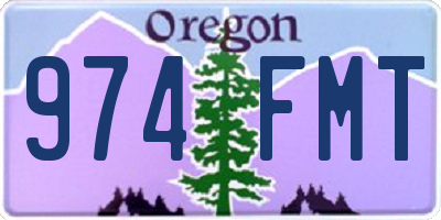 OR license plate 974FMT